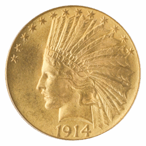 1914 $10 Indian PCGS MS63