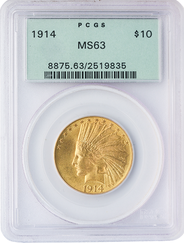 1914 $10 Indian PCGS MS63 1914 $10 Indian PCGS MS63