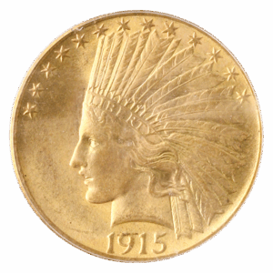 1915 $10 Indian PCGS MS63