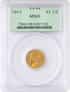 1914 $2.50 Indian PCGS MS65