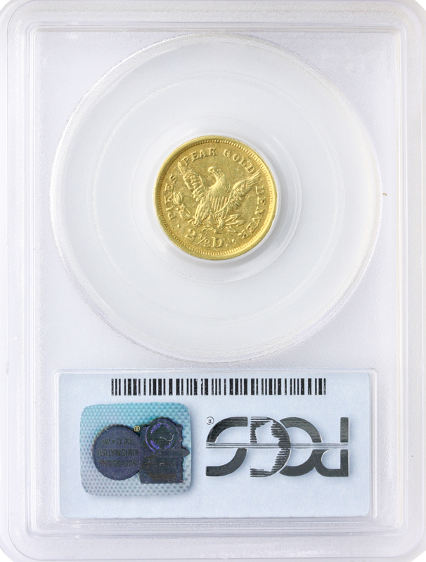 1860 $2.50 Clark Gruber PCGS AU55 CAC 1860 $2.50 Clark Gruber PCGS AU55 CAC