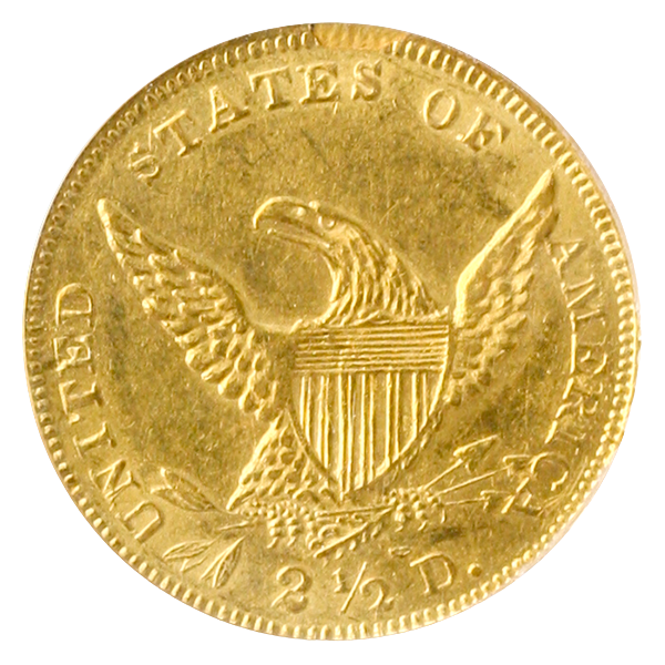 1839-D $2 1/2 Classic Hed PCGS AU58
