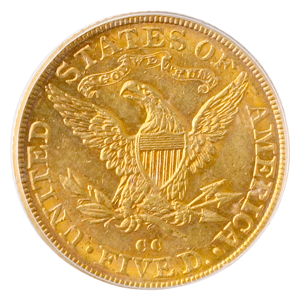 1892-CC $5 Liberty PCGS MS61