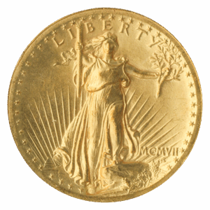 1907 $20 Saint Gaudens Wire Edge High Relief PCGS MS64 CAC