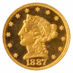 1887 $2.50 Liberty PCGS PR64 CAC