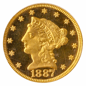 1887 $2.50 Liberty PCGS PR64 CAC