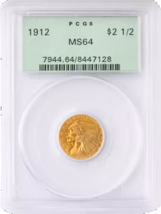 1912 $2.50 Indian PCGS MS64