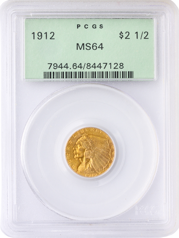 1912 $2.50 Indian PCGS MS64 1912 $2.50 Indian PCGS MS64