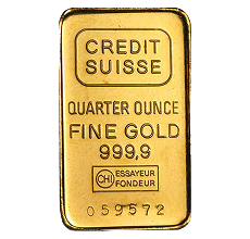 ¼ oz Gold Bars