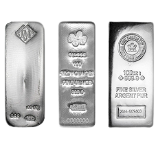 100 oz. Silver Bars