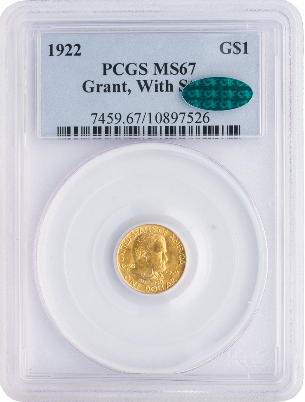 1922 Grant $1 With Star PCGS MS67 CAC 1922 Grant $1 With Star PCGS MS67 CAC