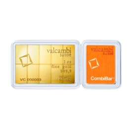 1 oz Gold CombiBar - Valcambi (Types and Conditions Vary)