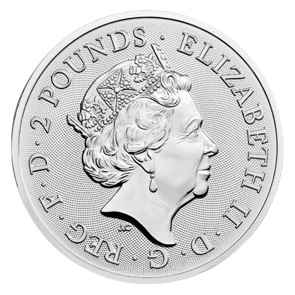 1 oz. Silver Royal Mint Queen's Beast (Year/Designs Vary) 1 oz. Silver Royal Mint Queen's Beast (Year/Designs Vary)