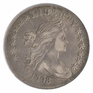 1798 Draped Bust $1 Small Eagle 13 Stars PCGS XF40 CAC