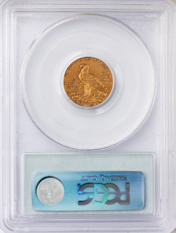 1911-D $2 1/2 Indian Gold Coin PCGS AU53 CAC