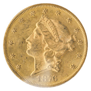 1876-CC $20 Liberty PCGS MS61 CAC