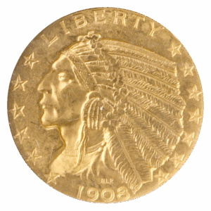 1908 $5 Indian NGC MS63