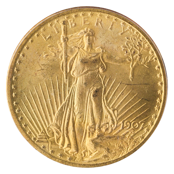 1907 No Motto $20 Saint Gaudens PCGS MS64 1907 No Motto $20 Saint Gaudens PCGS MS64