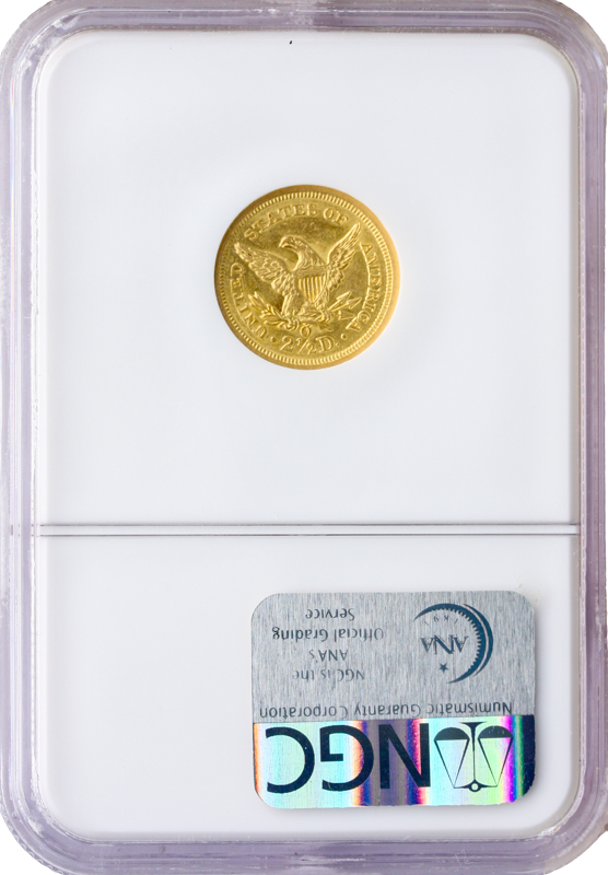 1843-O $2.50 Liberty NGC AU55 CAC 1843-O $2.50 Liberty NGC AU55 CAC