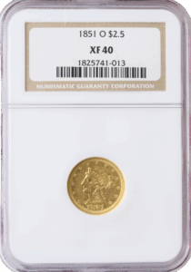 1851-O $2.50 Liberty NGC XF40