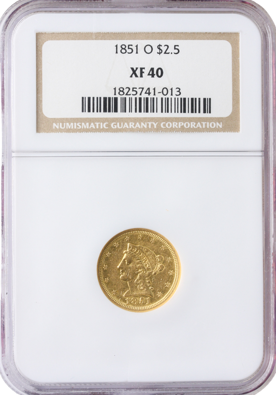 1851-O $2.50 Liberty NGC XF40