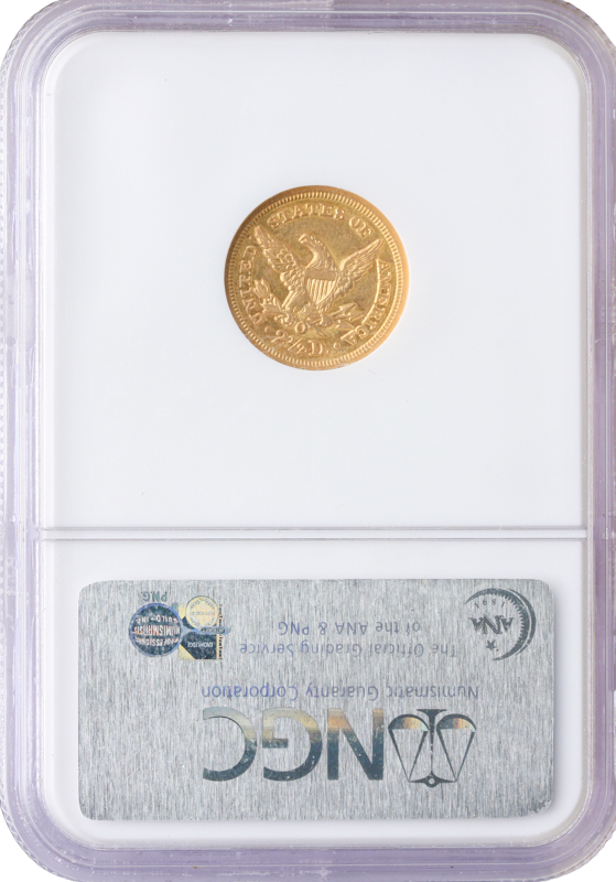 1852-O $2.50 Liberty NGC AU58 CAC 1852-O $2.50 Liberty NGC AU58 CAC