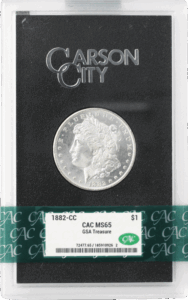 1882-CC Morgan $1 CACG MS65