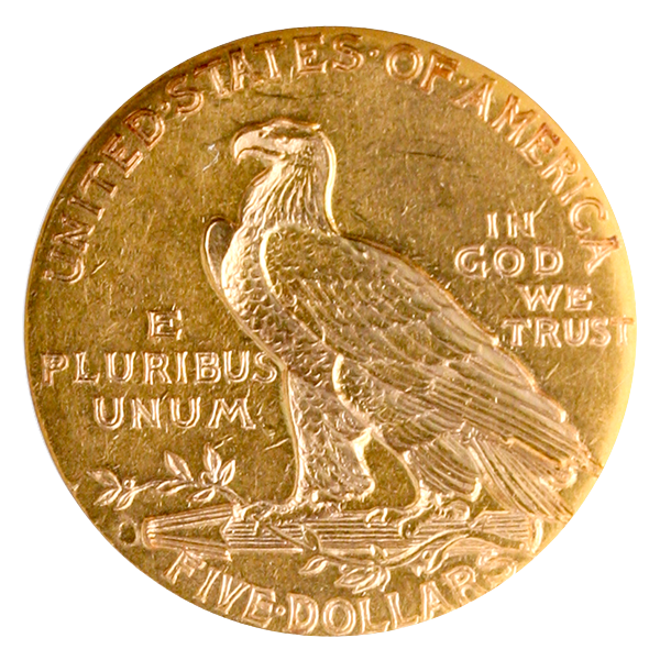 1916-S $5 Indian NGC AU58