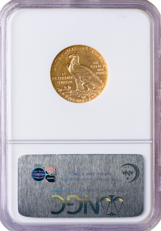 1916-S $5 Indian NGC AU58