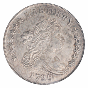 1799/8 Draped Bust $1 Large Eagle 13-Stars NGC MS62