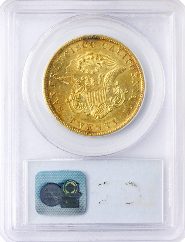 1854 $20 KELLOGG PCGS MS61 CAC
