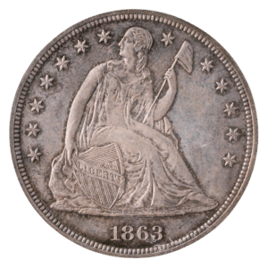 1863 Seated Liberty $1 PCGS PR64 CAC