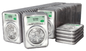 1 oz Silver American Eagle Set 2000-2024 CACG MS69