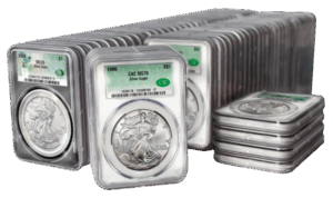 1 oz Silver American Eagle Set 2016-2024 CACG MS70