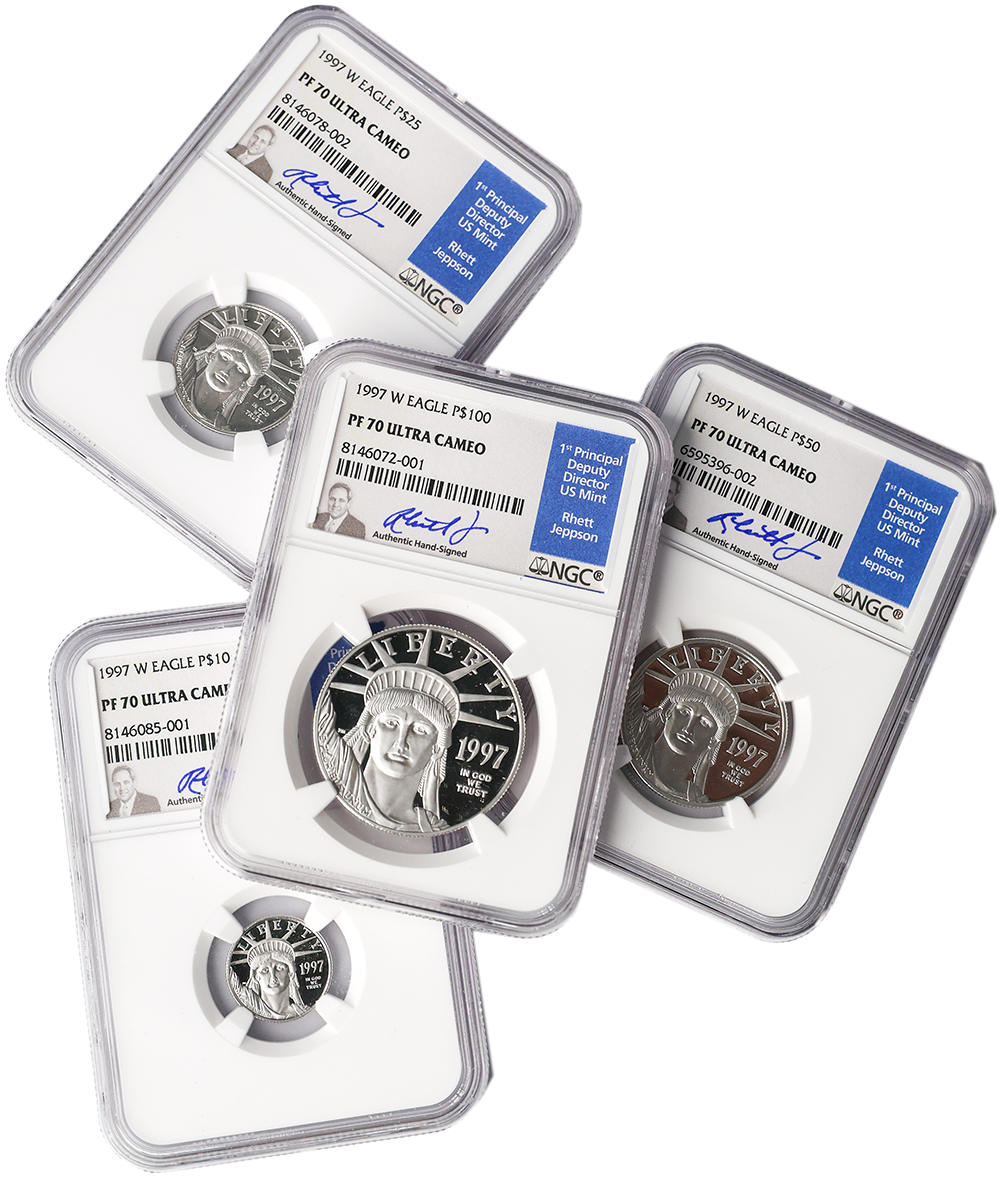1997-2023 65-Piece Proof Platinum Eagle Set NGC PF70 1997-2023 65-Piece Proof Platinum Eagle Set NGC PF70