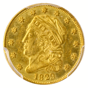 1829 $2.50 Capped Bust PCGS MS63