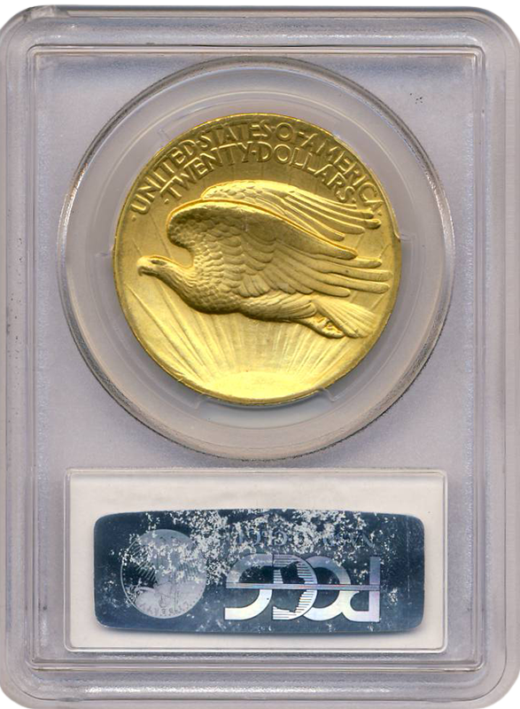 1907 $20 Saint Gaudens High Relief Flat Edge PCGS MS64 CAC +