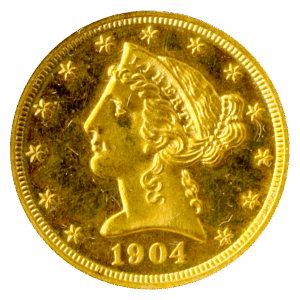 1904 $5 Liberty NGC PR64 CAC