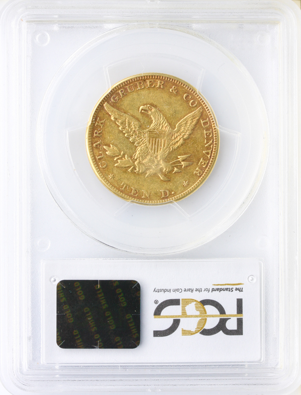 1861 $10 Clark Gruber 10141 PCGS AU55 1861 $10 Clark Gruber 10141 PCGS AU55