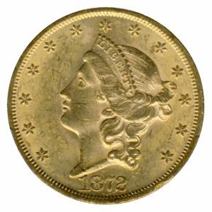 1872 $20 Liberty CACG MS61