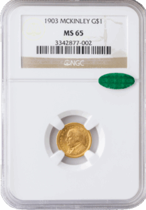 1903 McKinley $1 Gold Commemorative NGC MS65 CAC