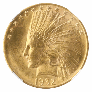 1932 $10 Indian NGC MS63 CAC