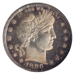 1896 Barber Quarter NGC PR67 CAC