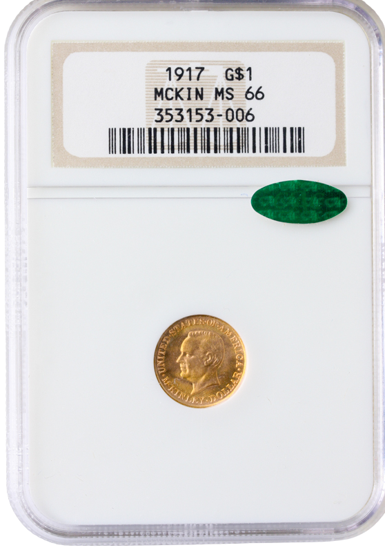 1917 McKinley $1 NGC MS66 CAC 1917 McKinley $1 NGC MS66 CAC
