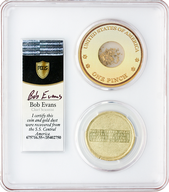 1853 $20 ASSAY SSCA .884 Pinch Of Dust PCGS AU55 + 1853 $20 ASSAY SSCA .884 Pinch Of Dust PCGS AU55 +