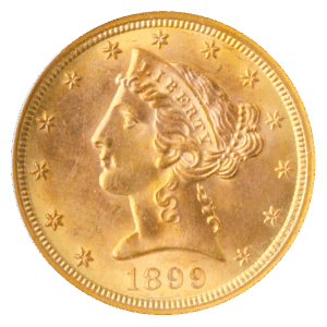 1899-S $5 Liberty NGC MS65 CAC