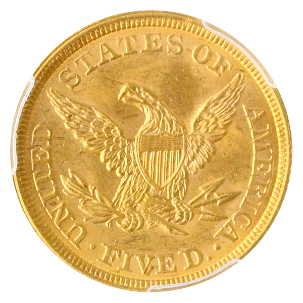 1851 $5 LIberty PCGS MS62 CAC