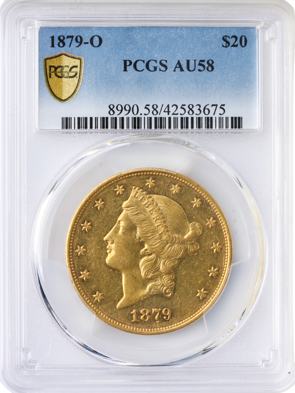 1879-O $20 Liberty PCGS AU58 1879-O $20 Liberty PCGS AU58