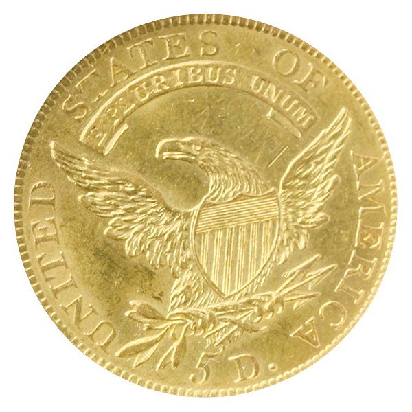 1807 $5 Capped Bust NGC MS61