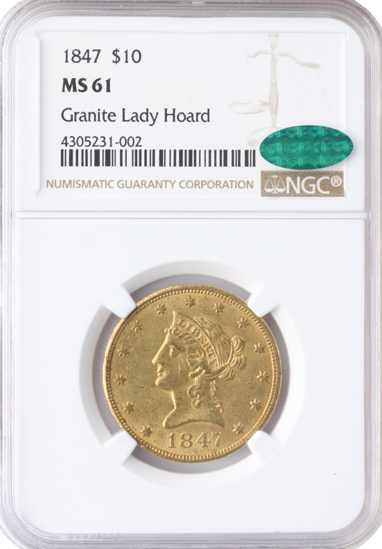 1847 $10 Liberty NGC MS61 CAC 1847 $10 Liberty NGC MS61 CAC
